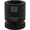 Dynamic 1" Drive Standard Socket, Black Phosphate, Tools 32MM X 1" Drive, 6 Point Standard Length D025032 - alternate 1